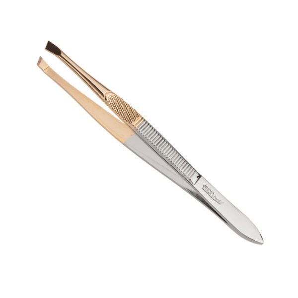 PINZA DEPILAR OBLICUA PUNTA DORADA
