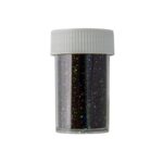 FOIL NEGRO GLITTER HOLOGRAFICO PLATA  MOLLY LAC
