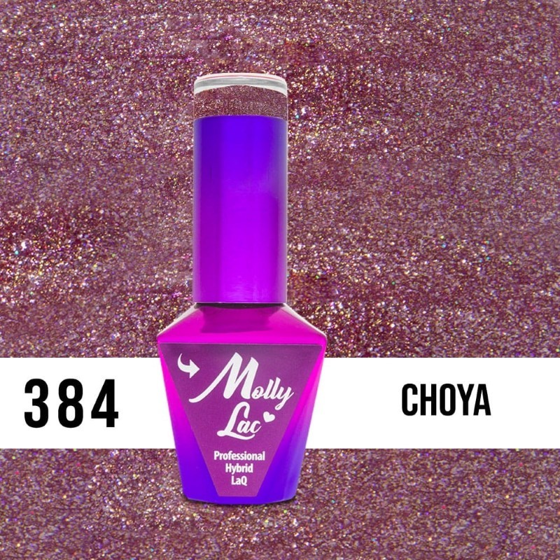 9021-Esmalte-semipermanente-Molly-Lac-Choya-10-ml-384 MOLLY LAC SEMIPERMANENTE WEDDING DREAM&CHAMPAGNE 384 10 ML. - Imagen 1