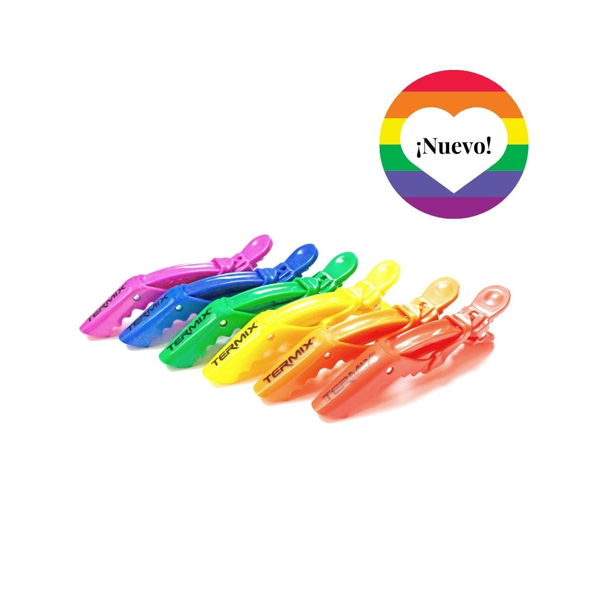 set-6-pinzas-pelo-profesionales-pride-termix PINZAS TERMIX PRIDE PROFESIONAL 6 UNID. - Imagen 1