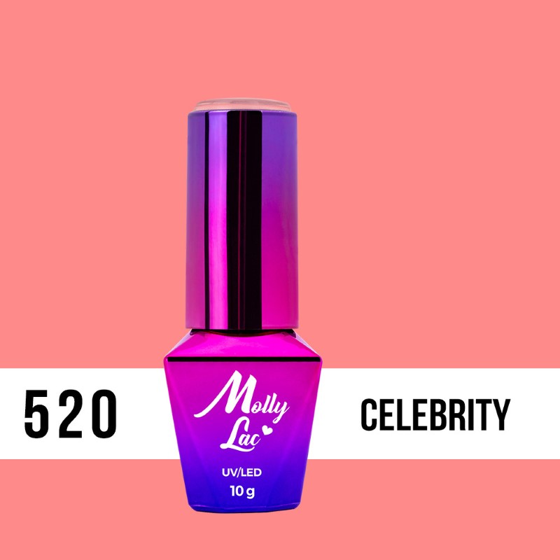 ML01520-Molly-Lac-Esmalte-semipermanente-Celebrity-10-ml-520-01 MOLLY LAC SEMIPERMANENTE NUDELOVER 520 CELEBRITY 10 ML. - Imagen 1