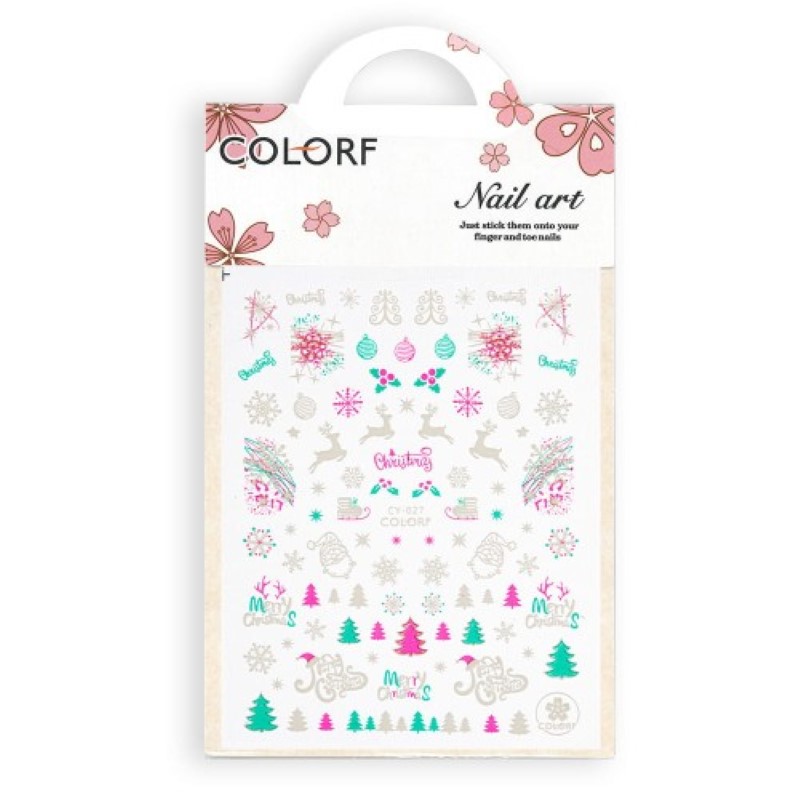 Pegatina-adhesiva-Colorf-CY-027-1 PEGATINA FLUORESCENTE NAVIDAD MOLLY LAC - Imagen 1