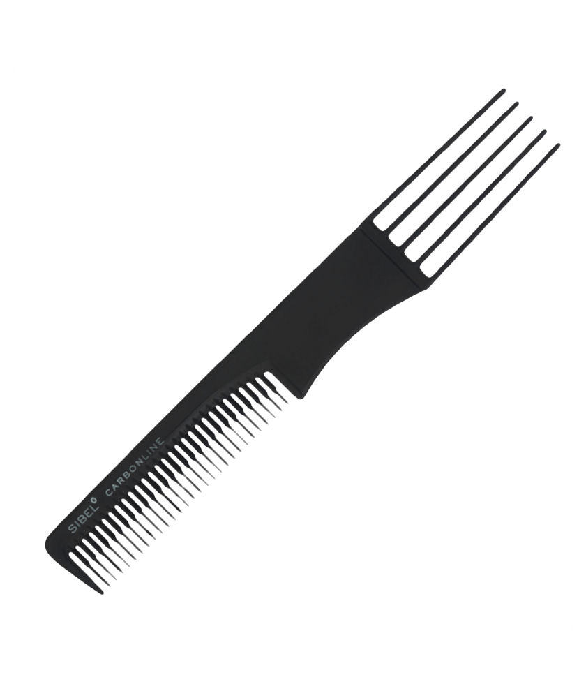 sibel-carbon-line-toupeerkam PEINE CARBON LINE AHUECADOR 5 PUAS 19,5 CM - Imagen 1