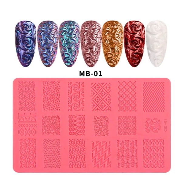 PLACA SILICONA STAMPING 3 D MB-01 MOLLY LAC