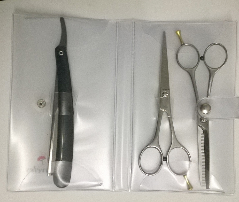 estuche 2 tijeras + navaje tres claveles ESTUCHE 2 TIJERAS TRES CLAVELES