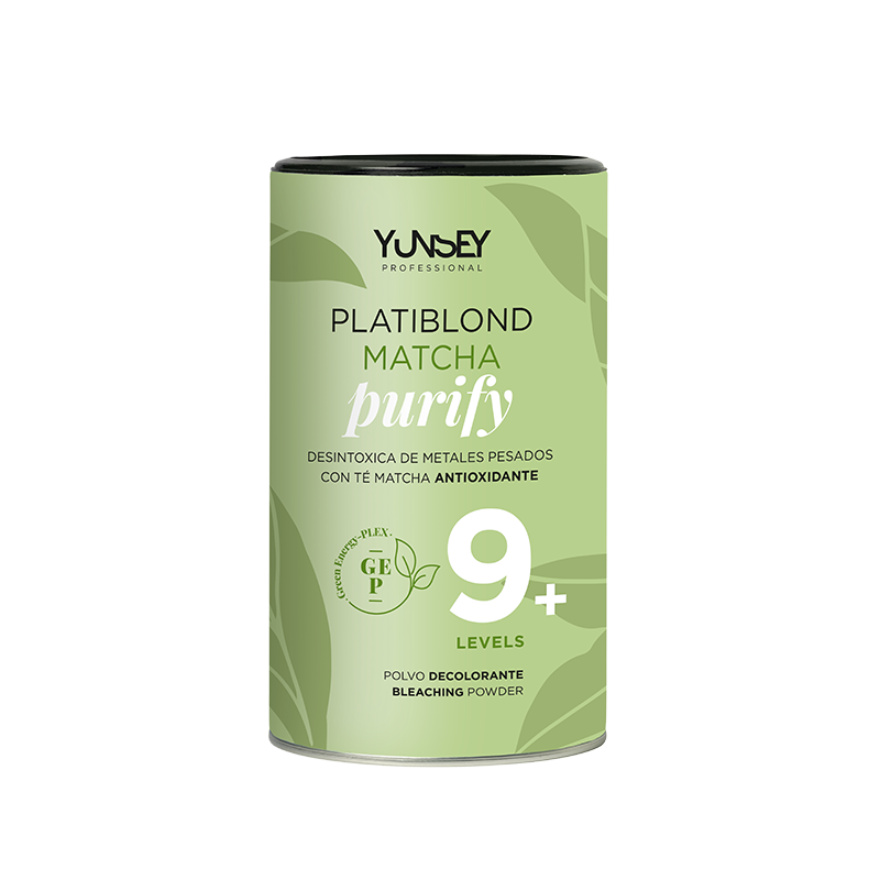 decoloración platiblond matcha purify